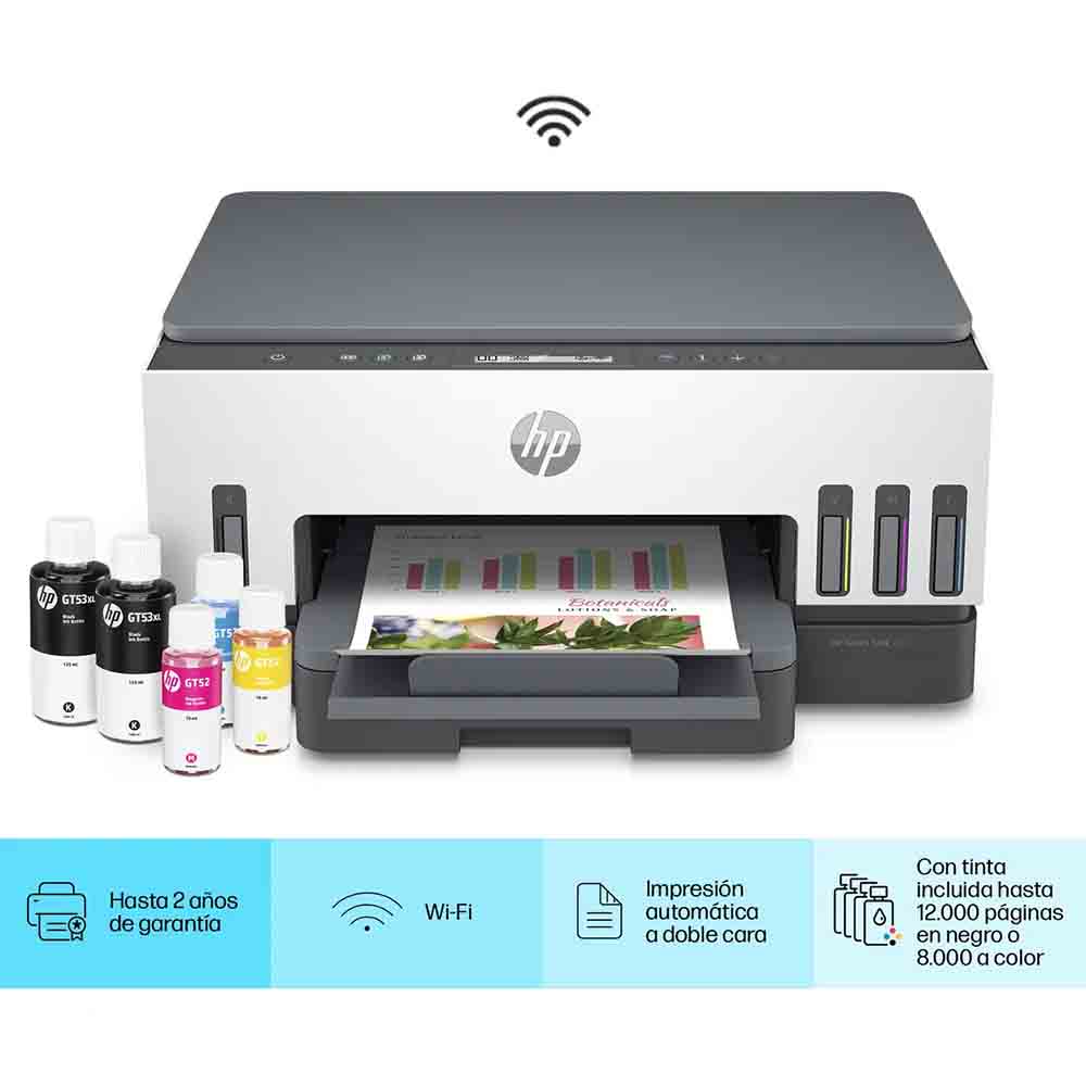 Impresora Multifuncional Smart Tank 720 HP Wi-Fi Smart App Dúplex