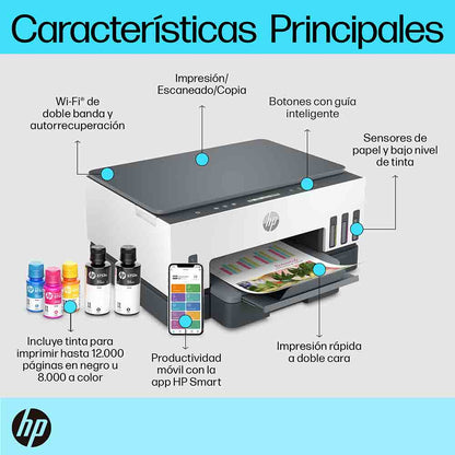 Impresora Multifuncional Smart Tank 720 HP Wi-Fi Smart App Dúplex