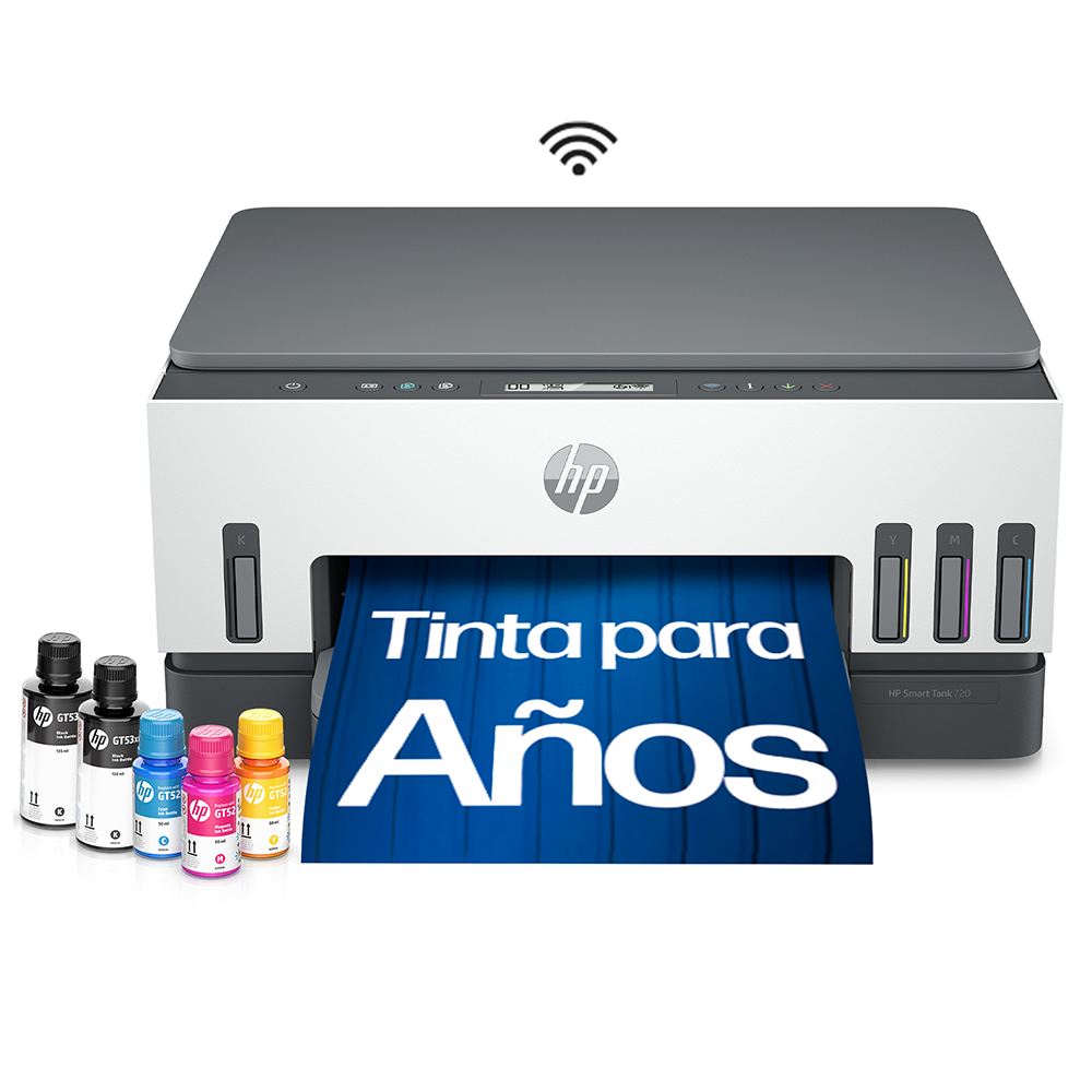 Impresora Multifuncional Smart Tank 720 HP Wi-Fi Smart App Dúplex