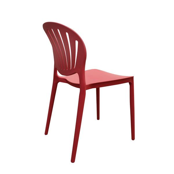 Silla plástica SL-7098, Langfang estándar estructura polipropileno y madera rojo