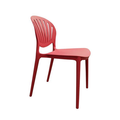 Silla plástica SL-7098, Langfang estándar estructura polipropileno y madera rojo