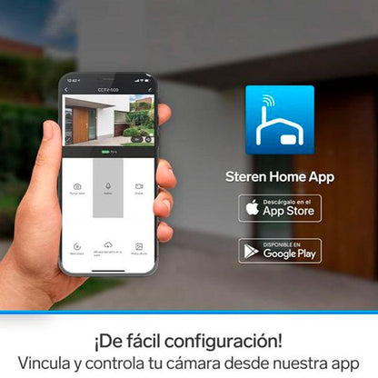 STEREN CAMARA SMART DE SEGURIDAD WI-FI FULL HD CON REFLECTOR LED
