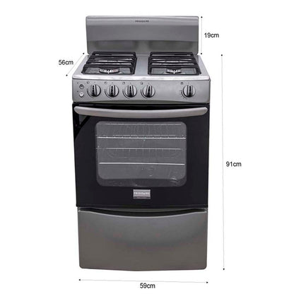 Estufa a gas de 24" color gris FKGH24C3MQG Frigidaire encendido eléctrico.