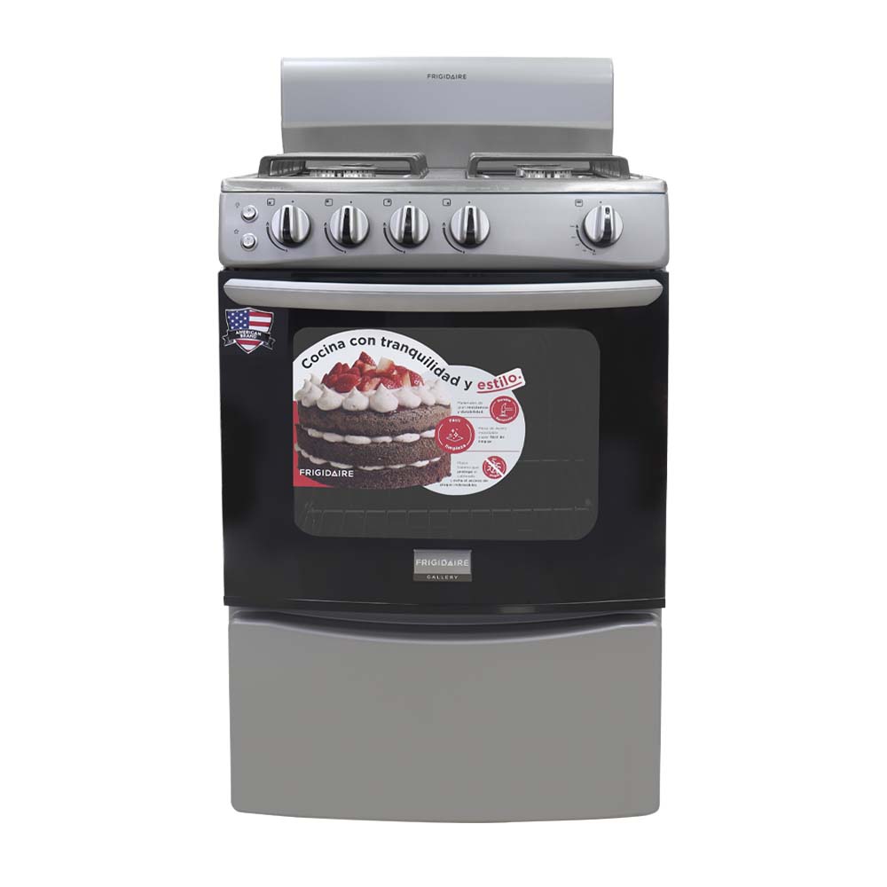 Estufa a gas de 24" color gris FKGH24C3MQG Frigidaire encendido eléctrico.