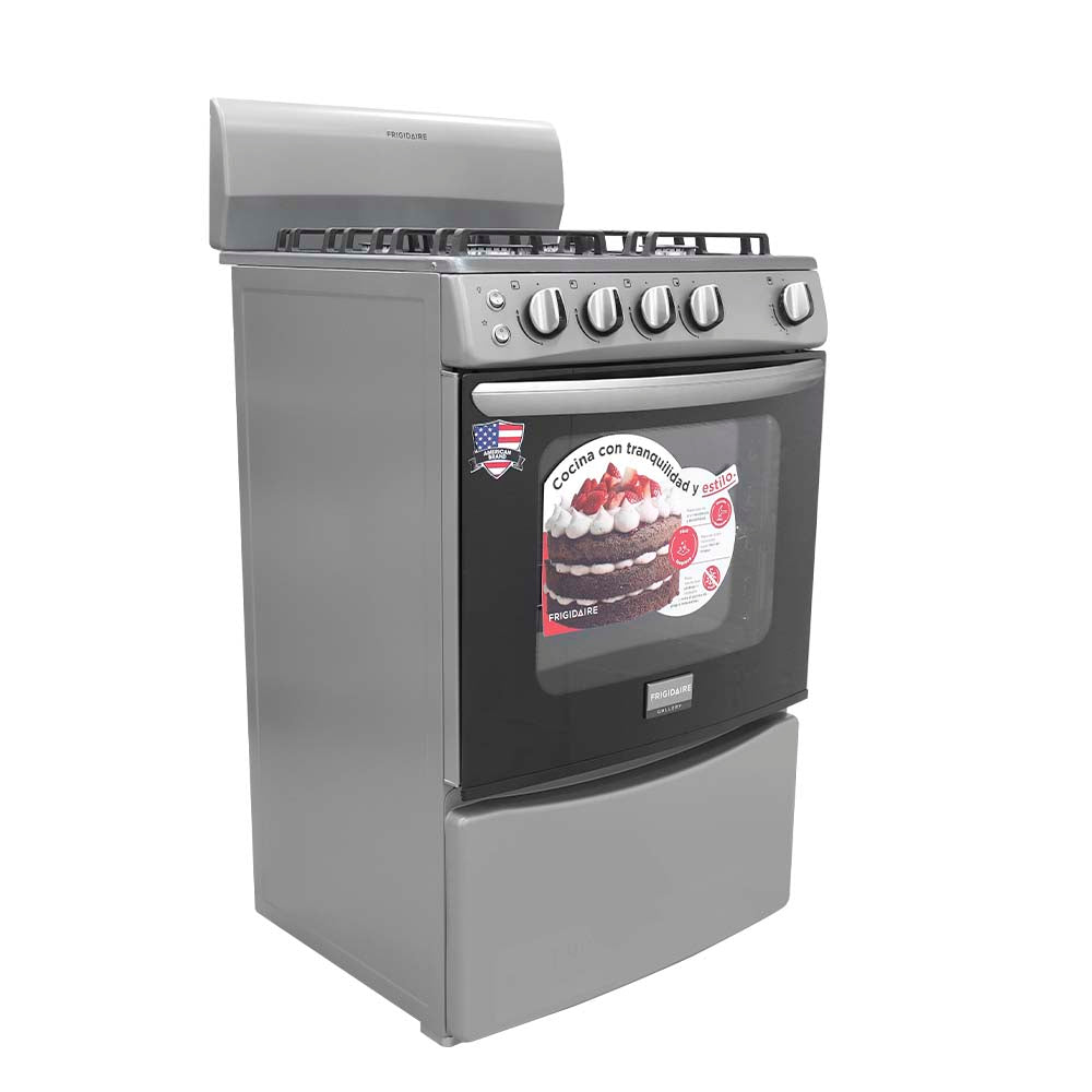 Estufa a gas de 24" color gris FKGH24C3MQG Frigidaire encendido eléctrico.