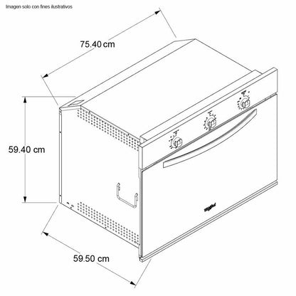 Horno a gas de 30" empotrable WOA300S Whirlpool