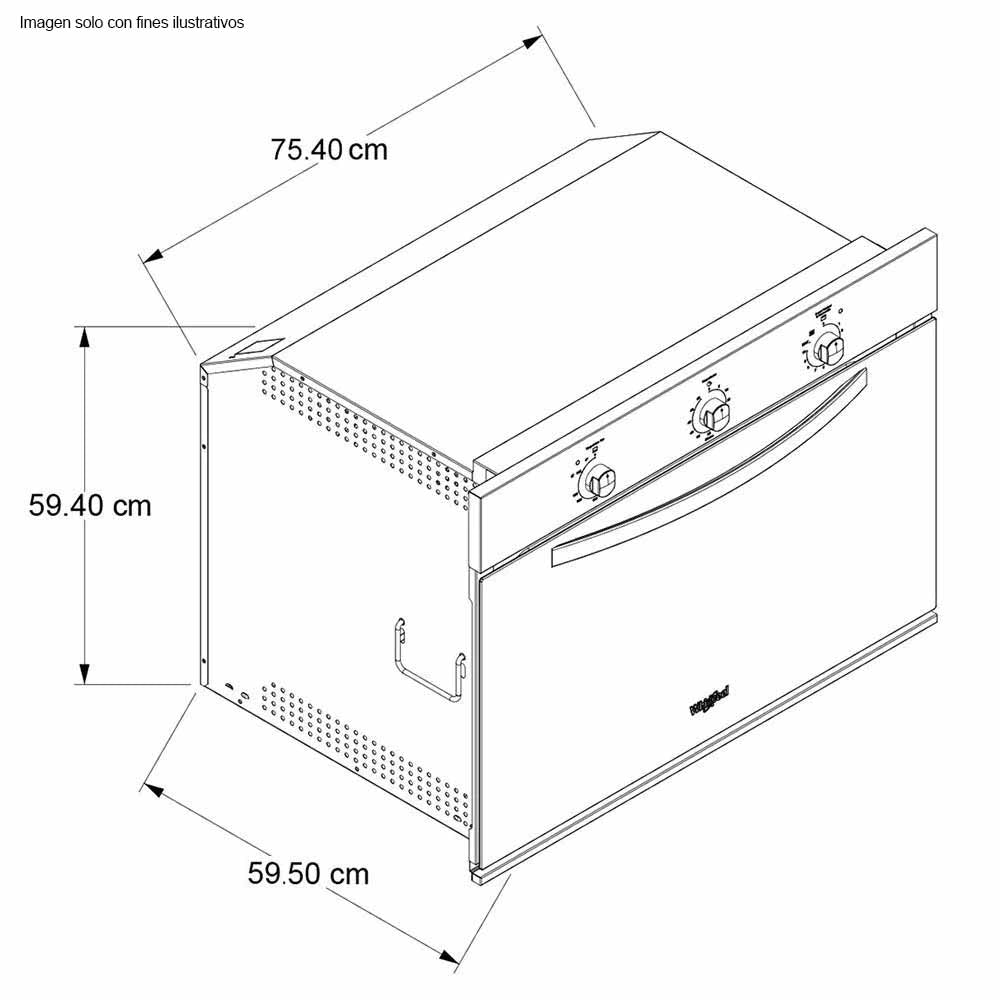 Horno a gas de 30" empotrable WOA300S Whirlpool
