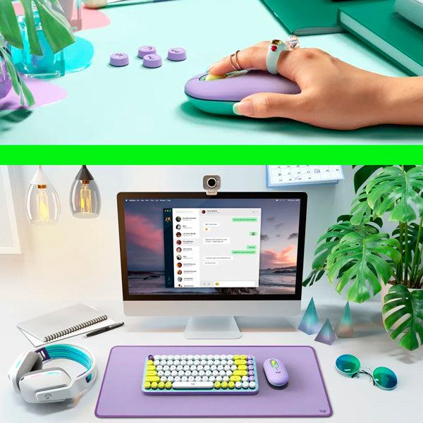 Logitech Mouse Pop Con Emoticon Color Menta Ensueño