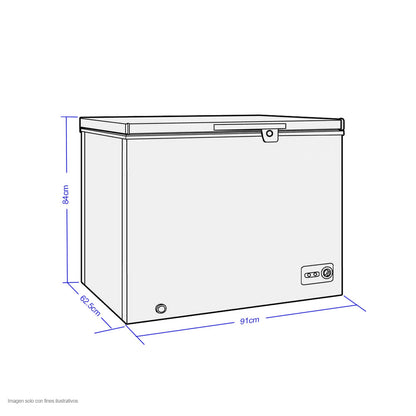 Congelador 7pc Horizontal FFCC07C3HQW Frigidaire función dual cierre con llave de seguridad