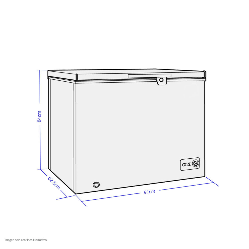 Congelador 7pc Horizontal FFCC07C3HQW Frigidaire función dual cierre con llave de seguridad