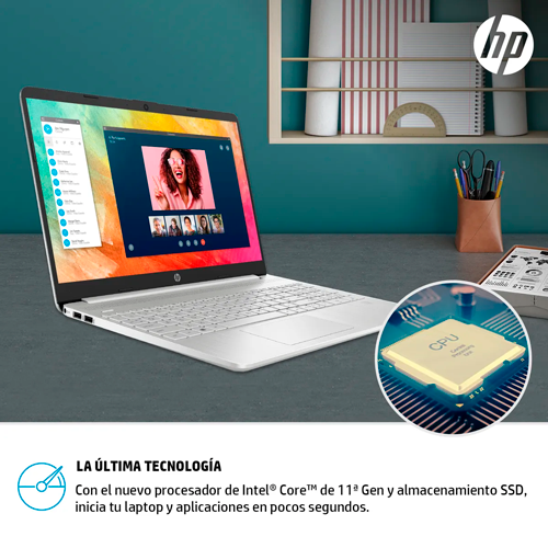 Laptop HP 15-DY2503LA 15" Core i5-1135G7 8GB 512GB SSD color silver