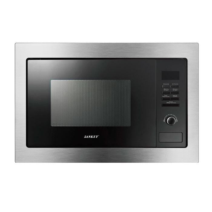 Microondas empotrable, 25 litros, cavidad de acero inoxidable, MW-1020BIN, Sankey, función grill panel digital reloj temporizador luz LED
