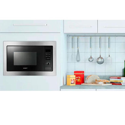 Microondas empotrable, 25 litros, cavidad de acero inoxidable, MW-1020BIN, Sankey, función grill panel digital reloj temporizador luz LED