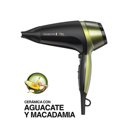 Blower Remington D13A (110) F con microacondicionadores de aguacate y macadamia para un cabello brillante y libre de frizz