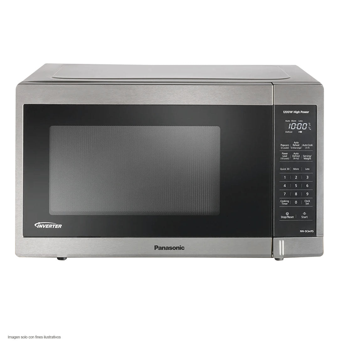 Microondas 1.3pc NN-SC649SRFH Panasonic Inverter 10 niveles de potencia 1200W