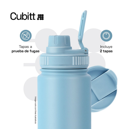 Termo Hidratación, 24 oz, CTHB24-2, Cubitt, Hydro Bottle acero inoxidable, Azul claro