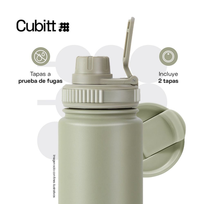 Termo Hidratación, 24 oz, CTHB24-3, Cubitt, Hydro Bottle acero inoxidable, color green