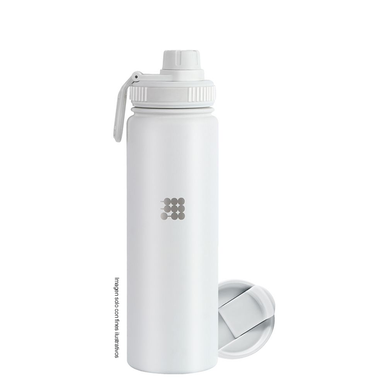 Termo para agua, 24 oz, CTHB24-7, Cubitt, acero inoxidable, blanco