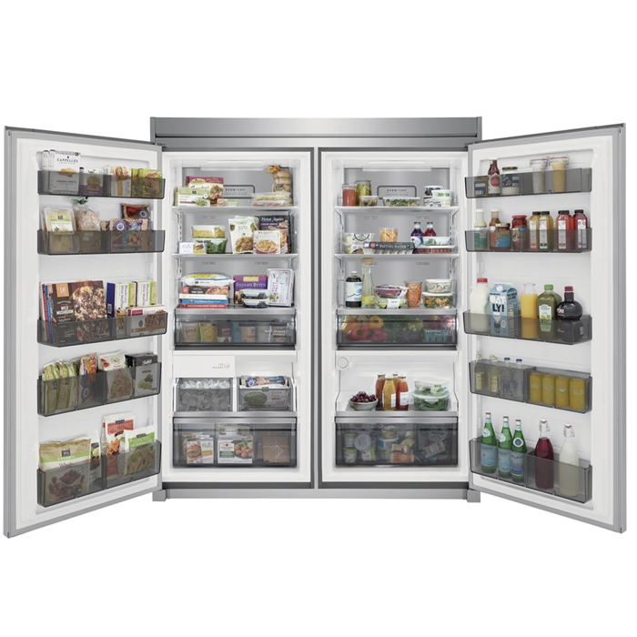 Gemelas FRIGIDAIRE Refrigeradora FPRU19F8WF + Congelador FPFU19F8WF + TRIM KIT TRMKTEZ2FL79