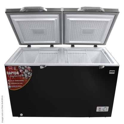 Congelador Horizontal 15pc RCSF152DA RCA luz LED cierre con llave , 2canastas de alambrón