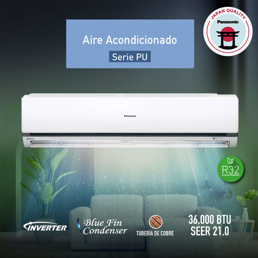 Aire acondicionado Split Inveter 36,000 BTU/h Panasonic CS/CU-PU36AKV-2