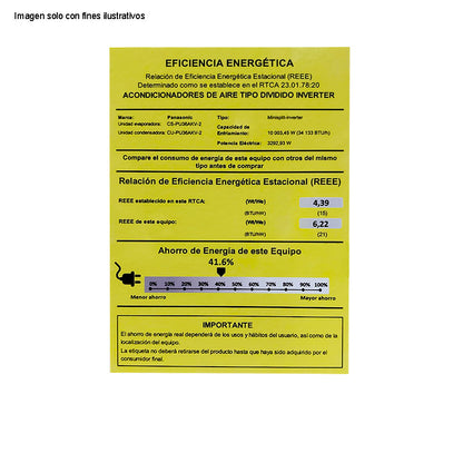 Aire acondicionado Split Inveter 36,000 BTU/h Panasonic CS/CU-PU36AKV-2