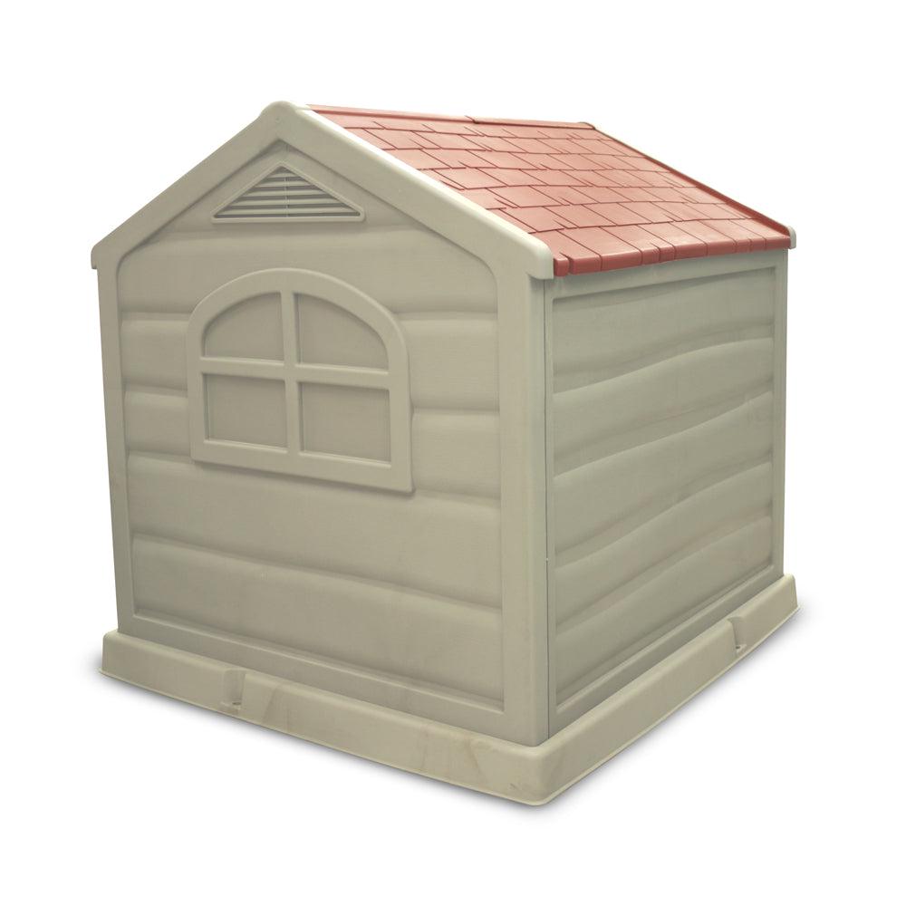 Casa plástica para perro, color taupe, modelo 12700-xp, medida 92lx90wx89l, hecho con material UBQ