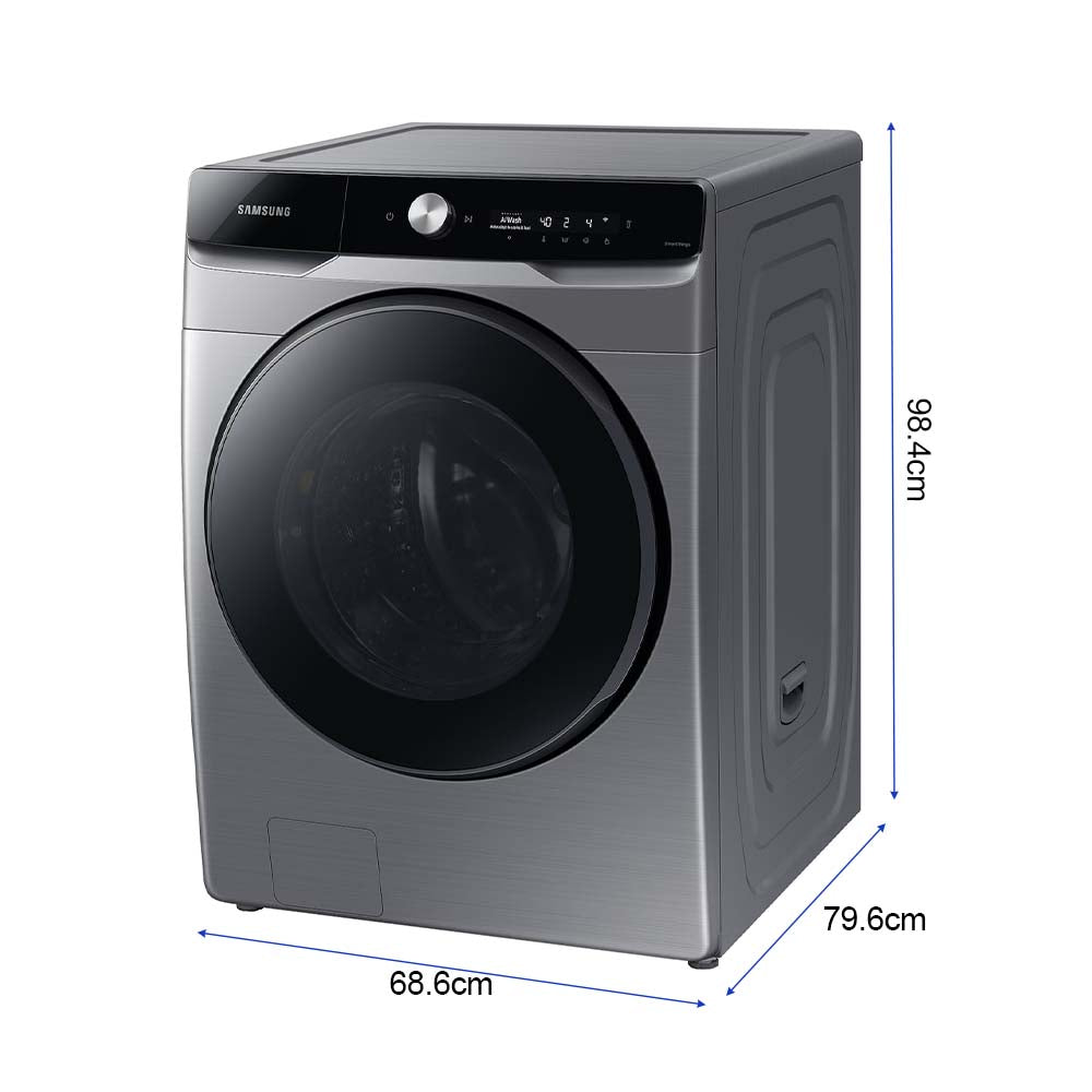 Lavadora y secadora carga frontal eléctrica WD20T6300GP/AX Samsung 20 KG de lavadora 12Kg Secado de secado en acabado color gris