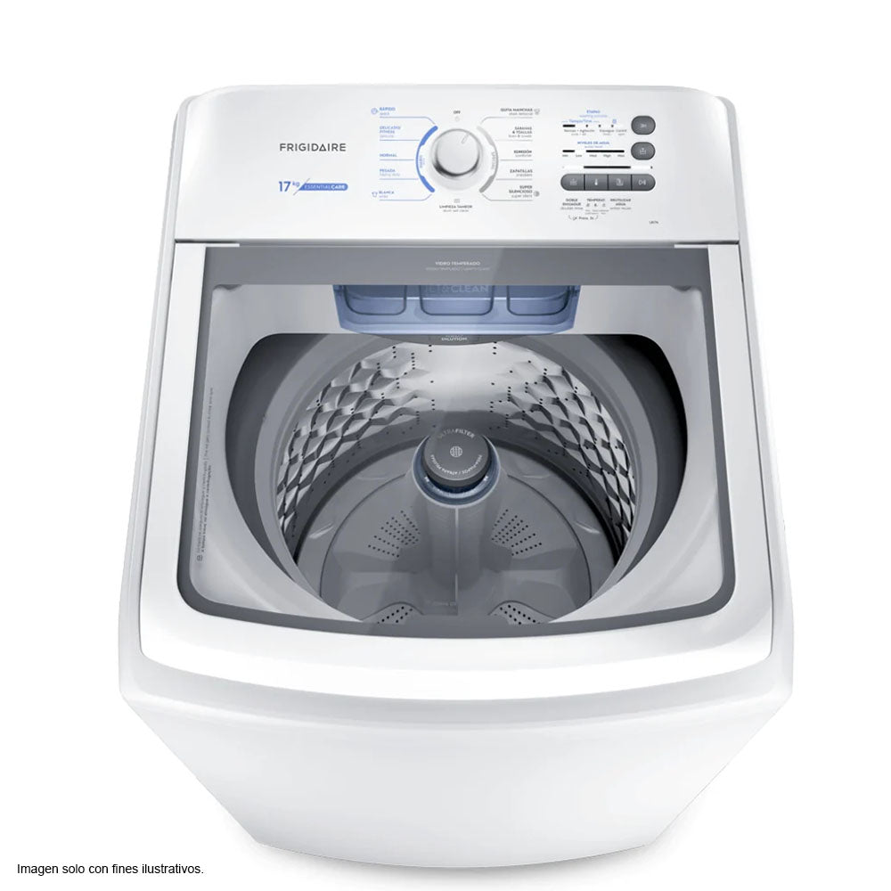 Lavadora 17kg FWAB17J4EBGUW Frigidaire, carga superior tambor de acero inoxidable