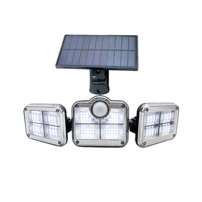 Solar tipo pared flood light 3 modulos con sensor de movimiento