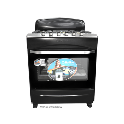 Estufa a gas de 30" HLGR3000 Hotline de 5 quemadores mesa de acero inoxidable parrillas de acero fundido