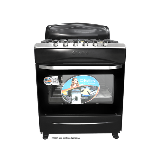 Estufa a gas de 30" HLGR3000 Hotline de 5 quemadores mesa de acero inoxidable parrillas de acero fundido