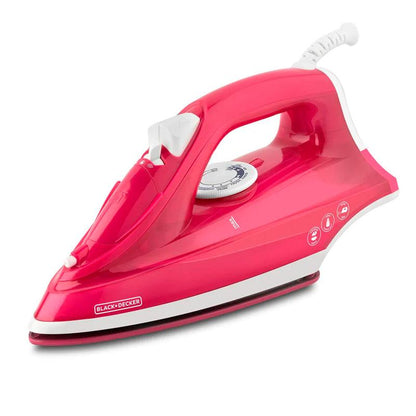 BLACK & DECKER PLANCHA VAPOR IRBD302  ROJO SUELA ANTIADHERENTE