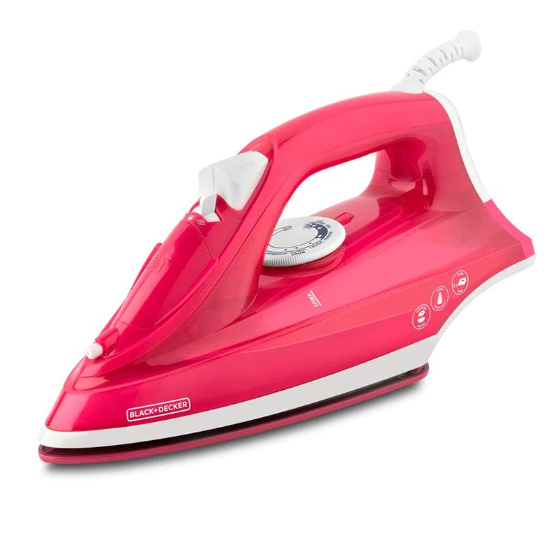 BLACK & DECKER PLANCHA VAPOR ROJO SUELA ANTIADHERENTE