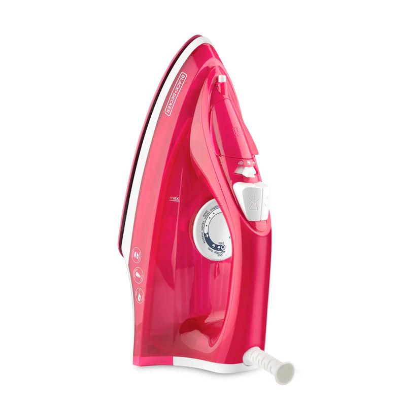 BLACK & DECKER PLANCHA VAPOR ROJO SUELA ANTIADHERENTE