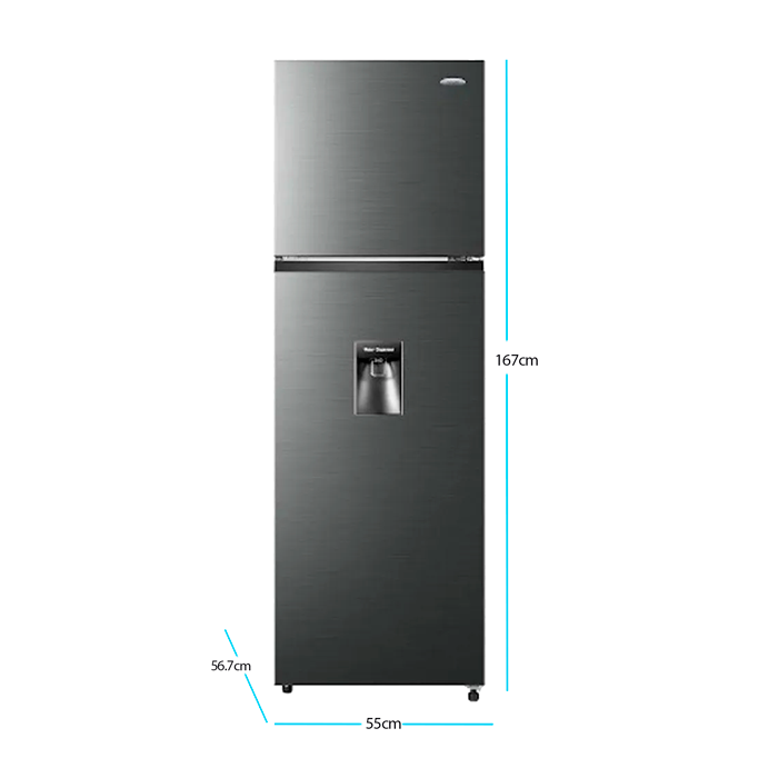 Refrigeradora Sankey RF-1059SD capacidad 8.7 pies cúbicos,  con dispensador de agua luz led interior