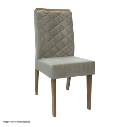 Silla para comedor Lidia freijo-veludo kraft 27673.8215