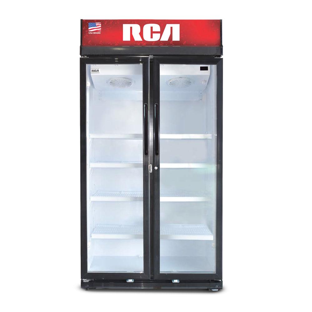 RCA ENFRIADOR COMERCIAL 22 PC RCSC22 UNA PUERTA NEGRO 4 PARRILLAS DE ALAMBRON 2 PUERTA