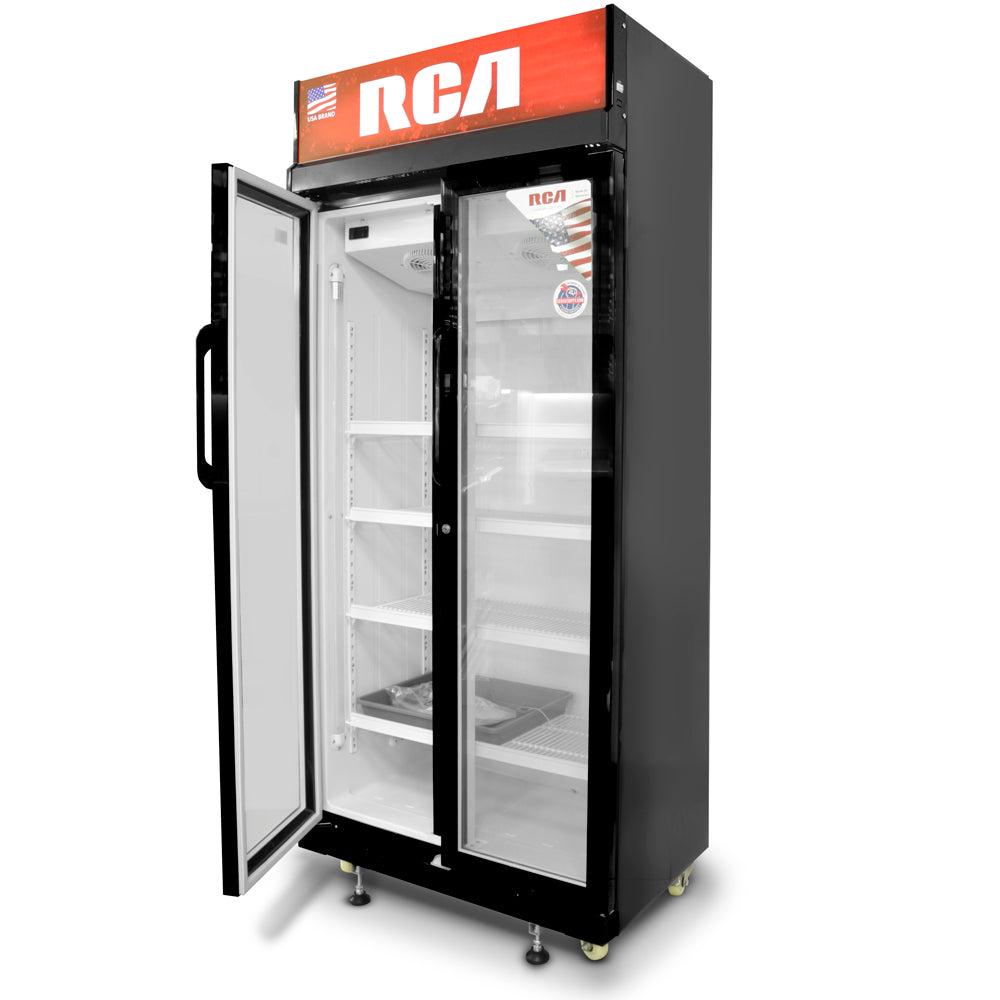 RCA ENFRIADOR COMERCIAL 22 PC RCSC22 UNA PUERTA NEGRO 4 PARRILLAS DE ALAMBRON 2 PUERTA