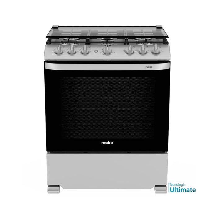 Estufa a gas 30" EMH7602JS0 Mabe 6 quemadores color silver encendido electrónico