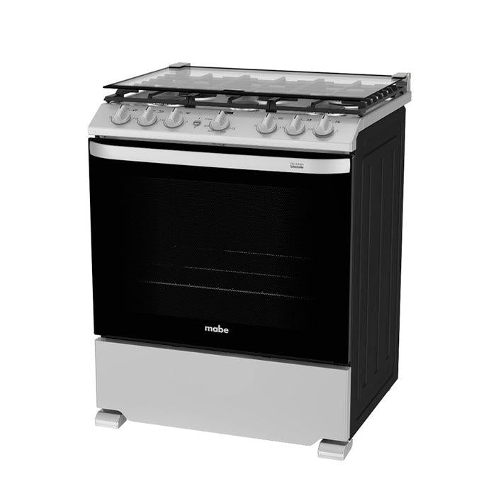 Estufa a gas 30" EMH7602JS0 Mabe 6 quemadores color silver encendido electrónico