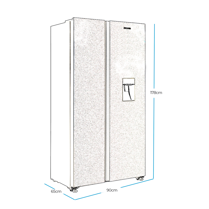 Refrigeradora Nisato Side By Side 18.3 pc 518L Inverter, NRF