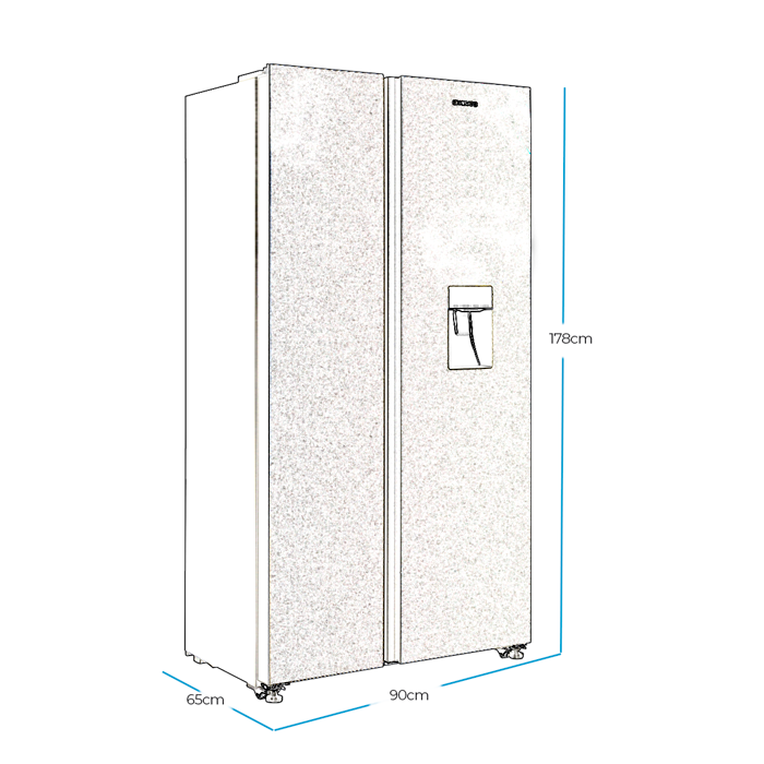 Refrigeradora Nisato Side By Side 18.3 pc 518L Inverter, NRF-777INVSWDMH