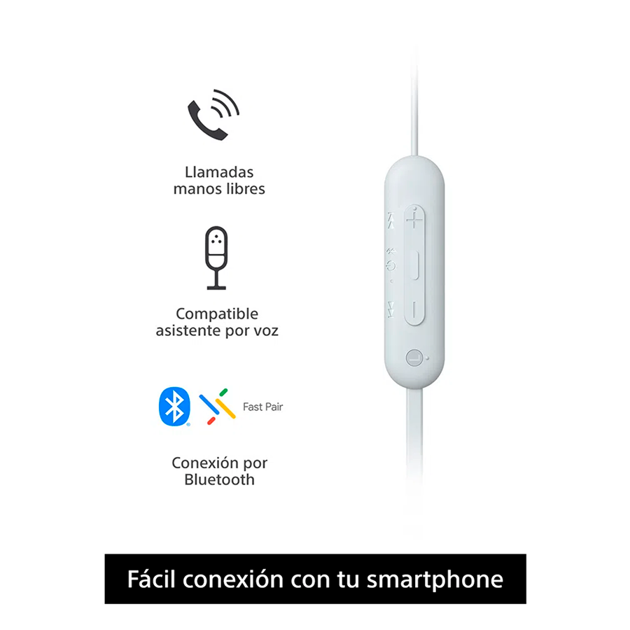 SONY AUDÍFONOS INTERNOS INALÁMBRICOS WI-C100/WZUC BLANCO