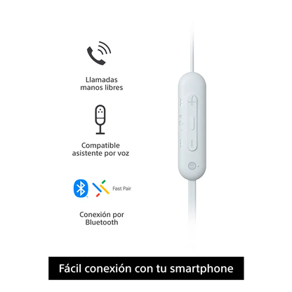 SONY AUDÍFONOS INTERNOS INALÁMBRICOS WI-C100/WZUC BLANCO
