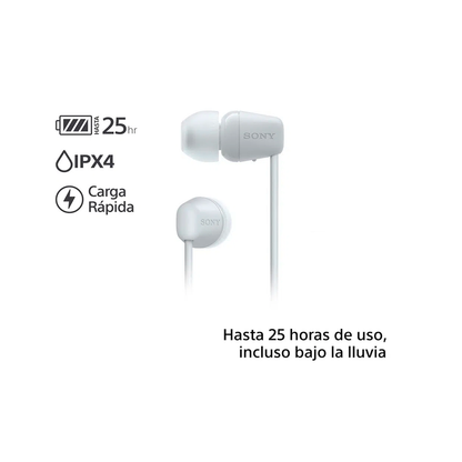 SONY AUDÍFONOS INTERNOS INALÁMBRICOS WI-C100/WZUC BLANCO