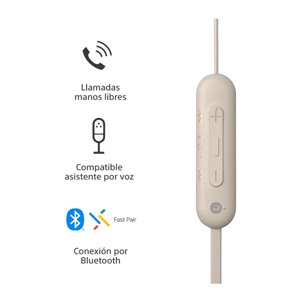 SONY AUDÍFONOS INTERNOS INALÁMBRICOS WI-C100/CZUC CREMA