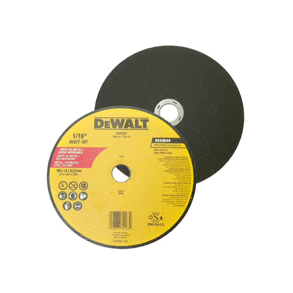 DISCO CORTE METAL 7X0.045 DEWALT DW8065