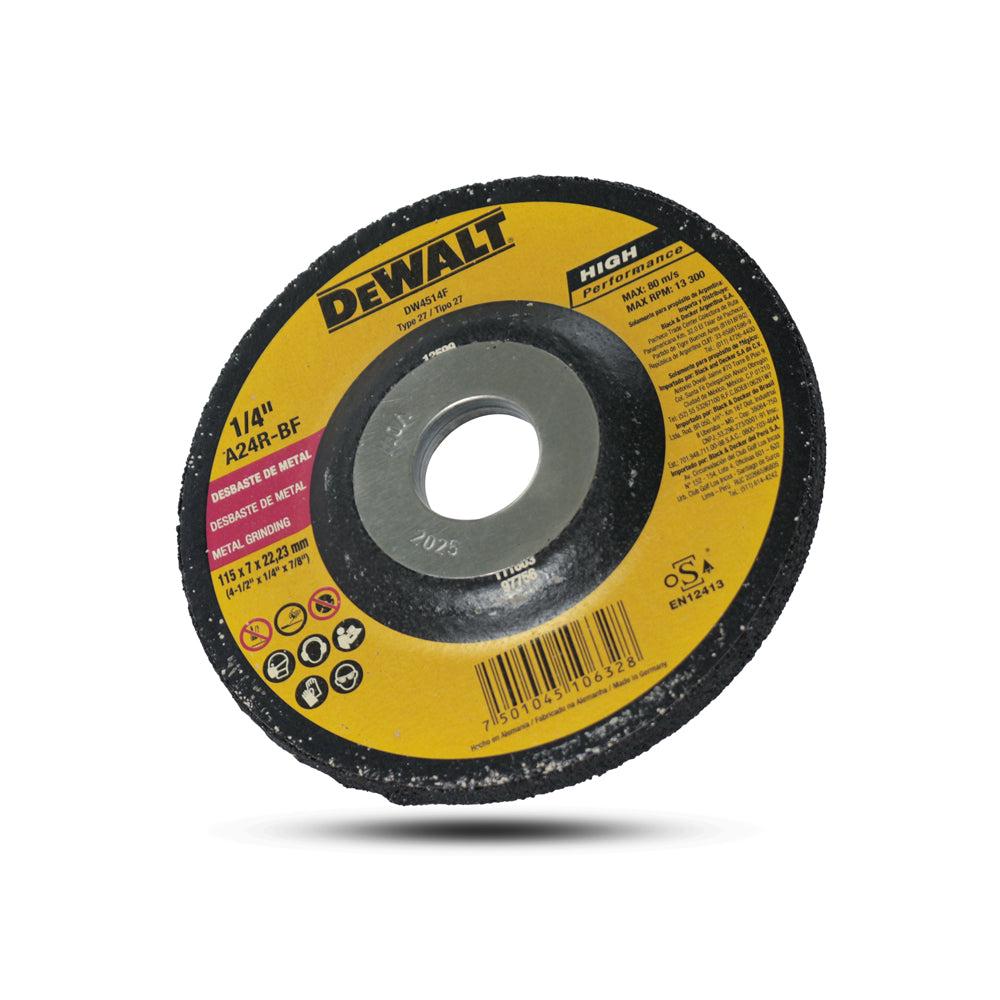 DISCO DEBASTE METAL 41/2X1/4 DEWALT DW4514F