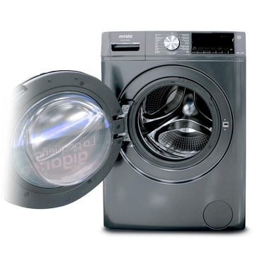 MYSTIC LAVADORA Y SECADORA CARGA FRONTAL WM-ACF1226-G 12 KG TAMBOR DE ACERO INOX BOMBA DE EXPLUSION DOBLE ENTRADA DE AGUA CONTROL DIGITAL 4  NIVELES DE AGUA  FUNCION DE SEGURIDAD TAPA MEMORIA DE PROCE